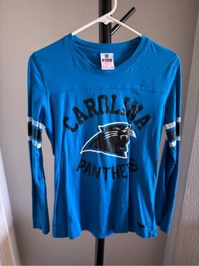 PINK Victoria's Secret Teal Blue Graphic Tee
